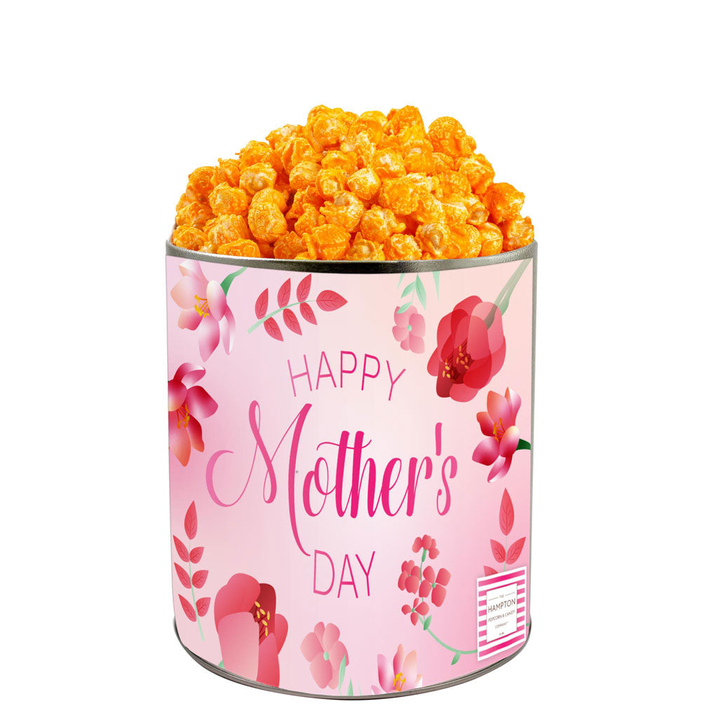 Orange Cheddar Cheese Popcorn Tin
