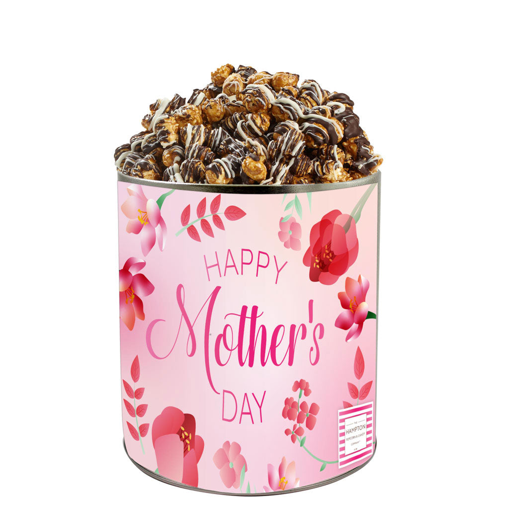 White & Dark Chocolate Swirl Popcorn Tin