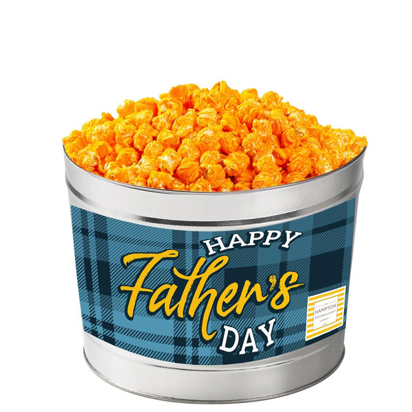 Orange Cheddar Cheese Popcorn Tin