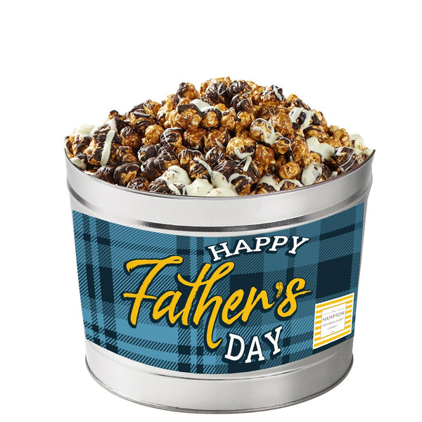 White & Dark Chocolate Swirl Popcorn Tin