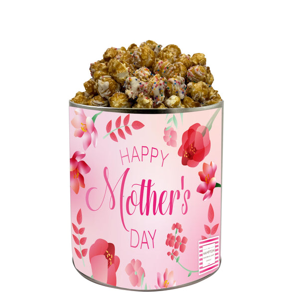 White Chocolate Birthday Cake with Nonpareils Popcorn Tin