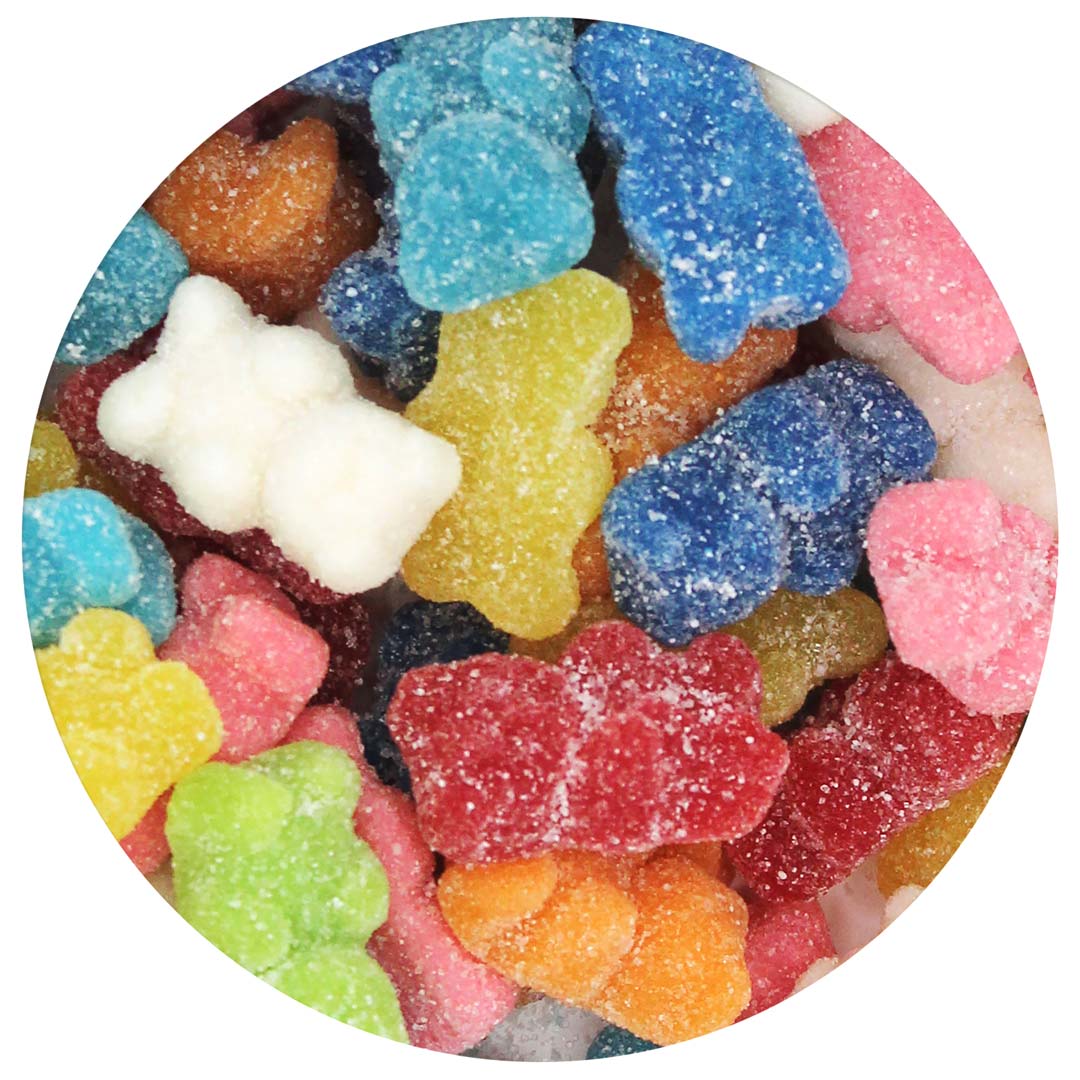 Blueberry Sugared Gummy Bears - The Hampton Popcorn Company