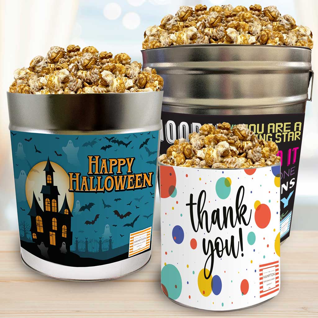 White Chocolate Cinnamon Apple Crisp Popcorn Tin