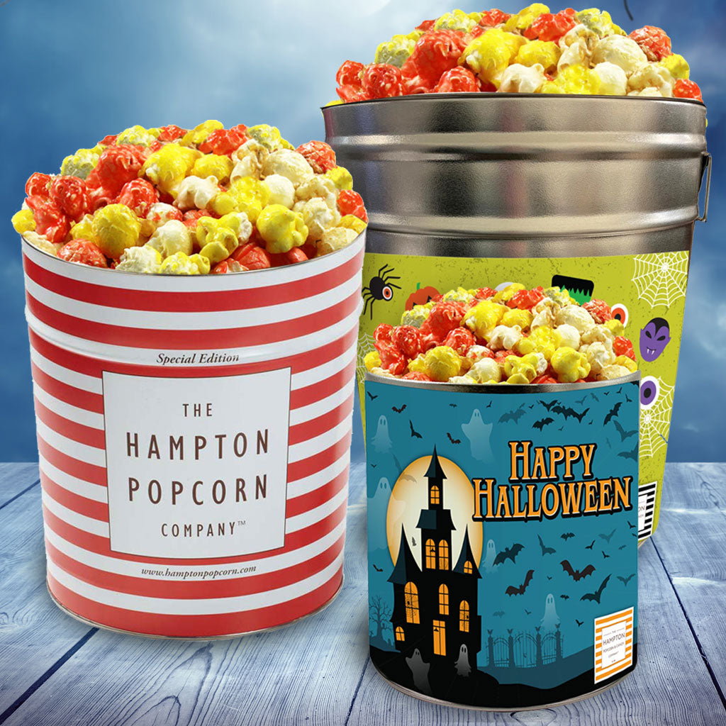 Candy Corn Crunch Popcorn Tin